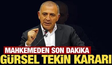 Son Dakika: CHP’nin itirazı reddedildi: Gürsel Tekin görevine devam edecek