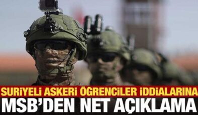 Son Dakika: MSB’den Suriyeli askeri öğrenciler iddiasına yalanlama