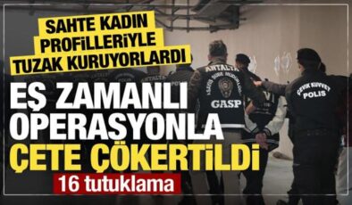 Sosyal medyada ‘buluşma tuzağı’ kuran dolandırıcılık çetesi çökertildi