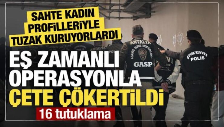 Sosyal medyada ‘buluşma tuzağı’ kuran dolandırıcılık çetesi çökertildi