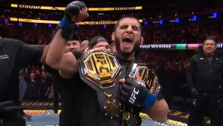 Tarihe geçti! Islam Makhachev’den çifte şampiyonluk