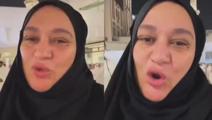 Türk fenomenin umre görüntülerine tepki yağdı: Yakışıklı erkekleri görünce kendinden geçti