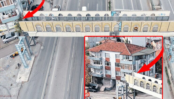 'Biri bizi gözetliyor' üst geçidi