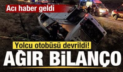 Yolcu otobüsü devrildi! Acı haber geldi! Ağır bilanço