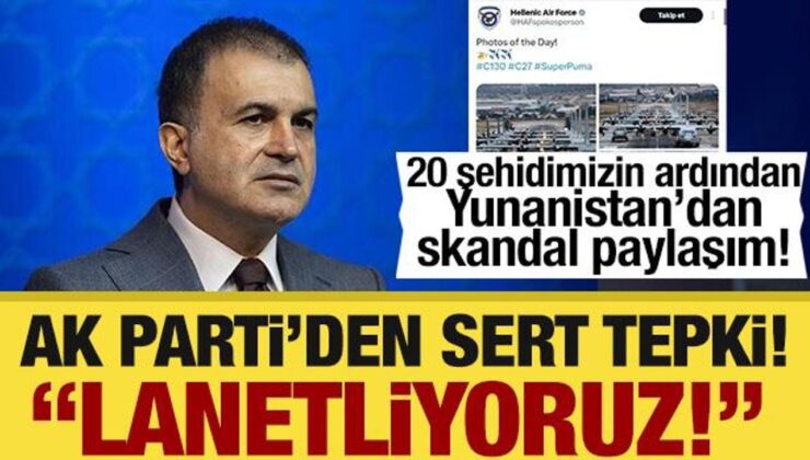 Yunanistan Hava Kuvvetleri’nin skandal paylaşımına AK Parti’den sert tepki!