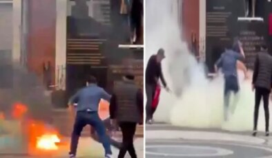 Zonguldak’ta psikolojik sorunları olduğu iddia edilen şahıs kaymakamlık önünde kendini yaktı