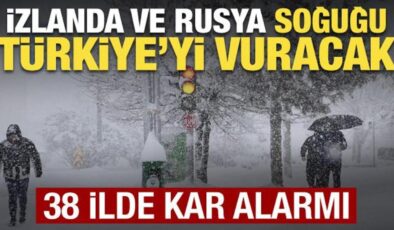 38 ilde turuncu ve sarı alarm! Kar ve dondurucu soğuk Türkiye’yi etkisi altına alacak