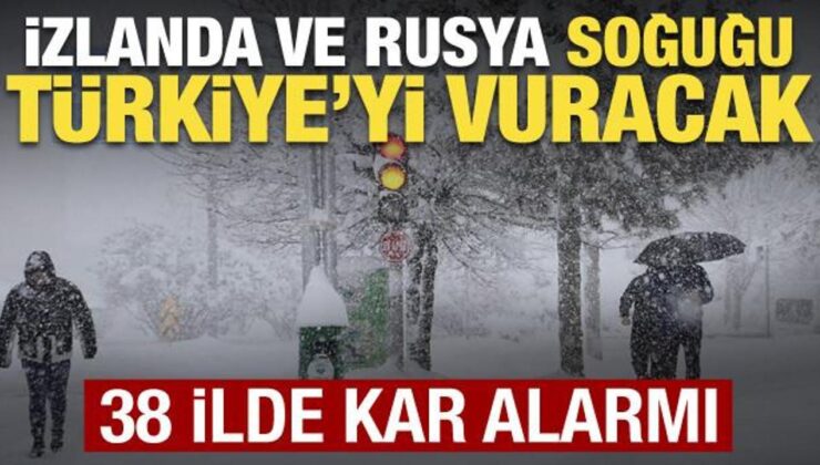 38 ilde turuncu ve sarı alarm! Kar ve dondurucu soğuk Türkiye’yi etkisi altına alacak