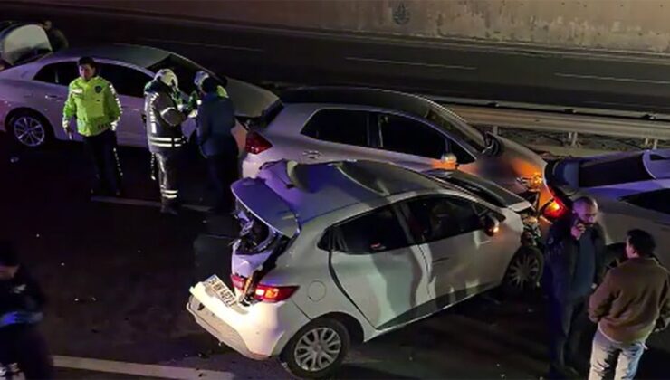 7 araç birbirine girdi! Yaralılar var