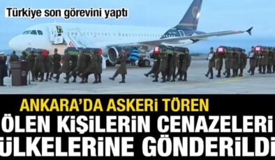Ankara’da ölen Libya heyetinin cenazeleri ülkelerine gönderildi