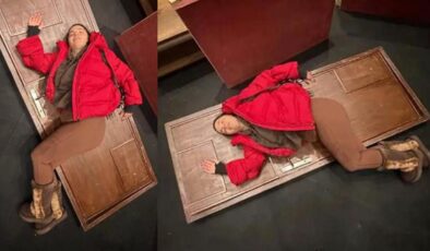 Aslı Bekiroğlu’nun kafasına kapı düştü