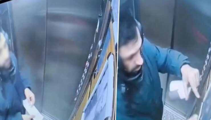 Atatürk portresine tüküren kurye yakalandı