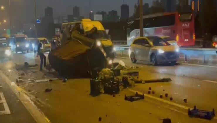 Bağcılar'da zincirleme kaza: Trafik kilitlendi!