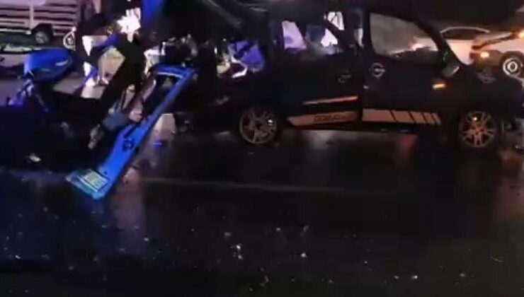 Başakşehir’de zincirleme trafik kazası: Beton mikserinin çarptığı araçtaki çift öldü