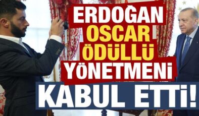 Başkan Erdoğan, Oscar ödüllü Filistinli yönetmen Basel Adra’yı kabul etti!
