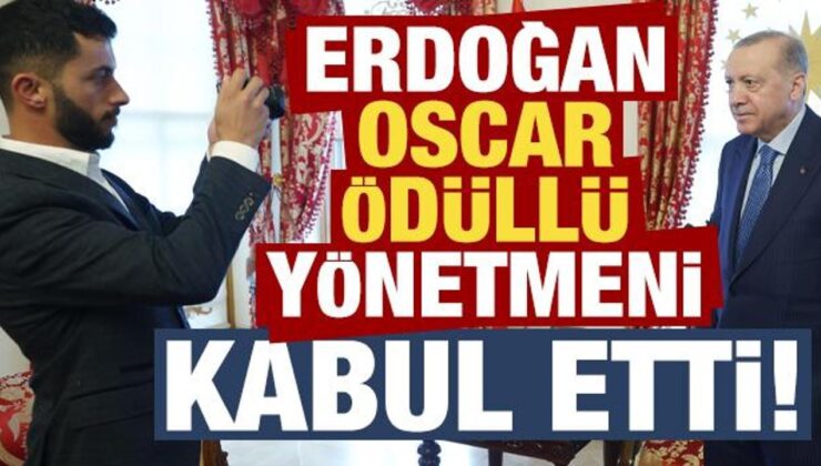 Başkan Erdoğan, Oscar ödüllü Filistinli yönetmen Basel Adra’yı kabul etti!