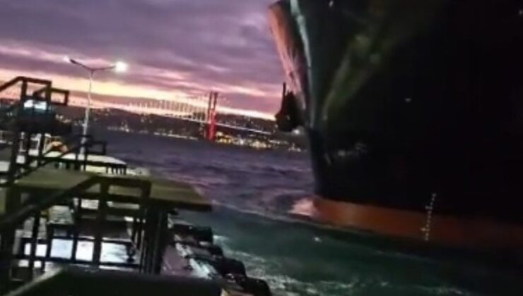 Beşiktaş'ta faciadan dönüldü! İskeleye çarpmaktan saniyelerle kurtuldu
