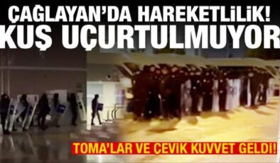 Çağlayan Adliyesi’nde Sadettin Saran hareketliliği! TOMA’lar geldi
