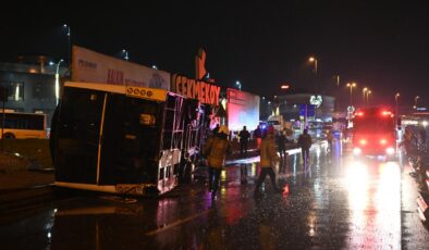 Çekmeköy’de İETT otobüsü devrildi