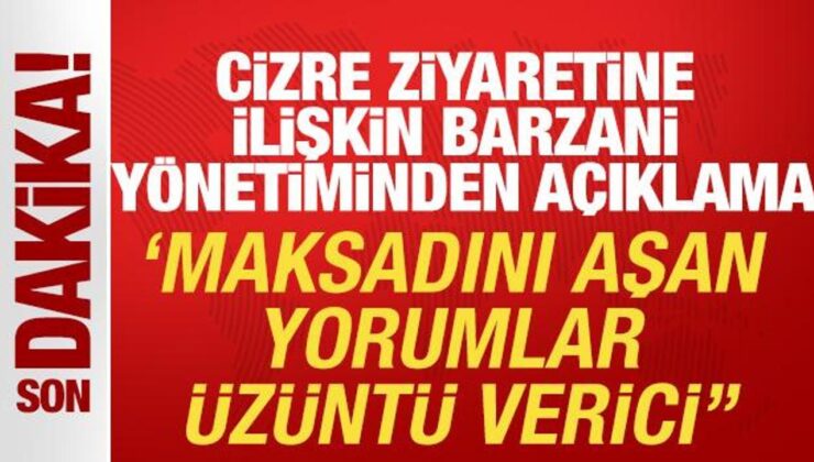 Cizre ziyaretine ilişkin Barzani yönetiminden açıklama: ‘Maksadını aşan yorumlar atıldı’