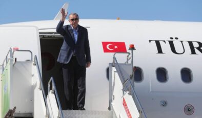 Cumhurbaşkanı Erdoğan, Türkmenistan’dan yurda döndü