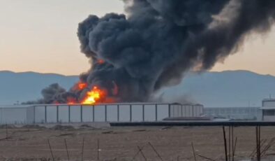 Denizli’de fabrika yangını