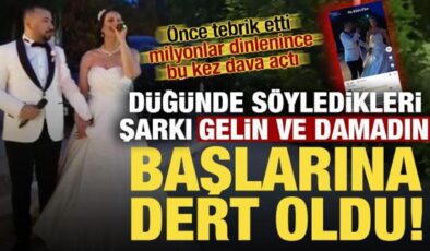 Düğünlerinde söyledikleri şarkı başlarına dert oldu!