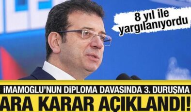 Ekrem İmamoğlu’nun diploma davası ertelendi!