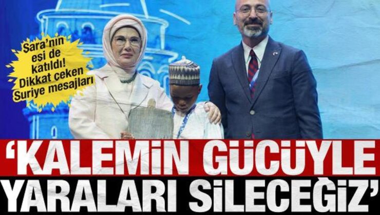 Emine Erdoğan’dan Suriye mesajı: Eğitimin yeniden ayağa kaldırılmasını destekleyeceğiz