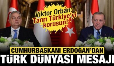Erdoğan’dan önemli açıklama: Macaristan’ın, Türk Dünyası’na katkılarından dolayı memnunuz