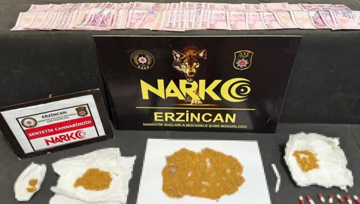 Erzincan’da narkotik operasyonu: Para ve uyuşturucu ele geçirildi