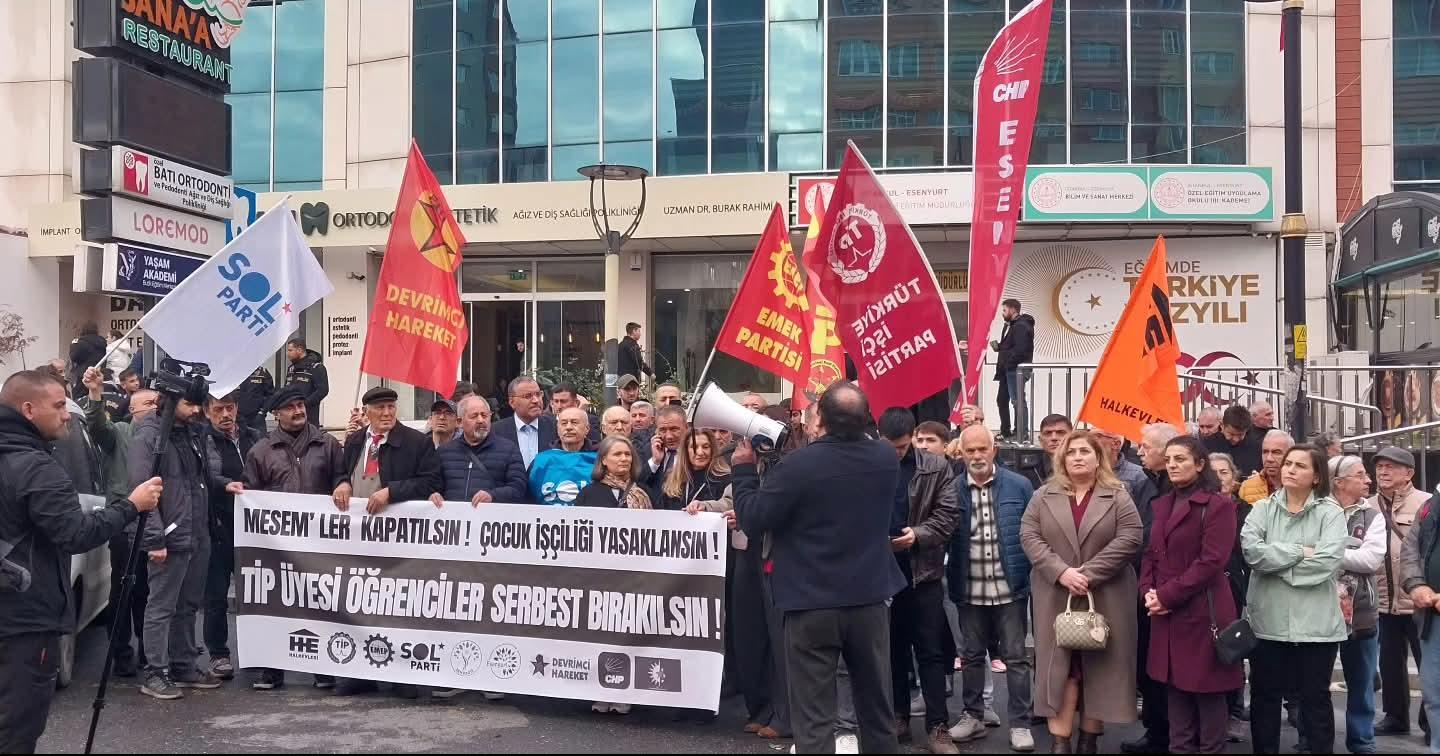 Esenyurt’ta Mesem ve tutuklu öğrenciler için basın açıklaması