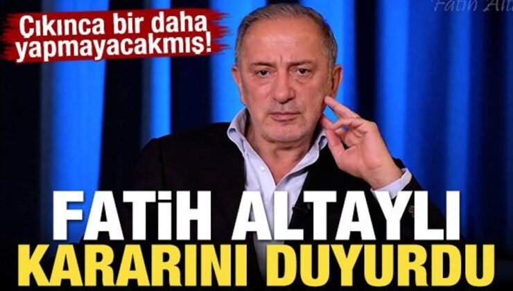 Fatih Altaylı’dan dikkat çeken karar! Siyasi programlara son veriyor