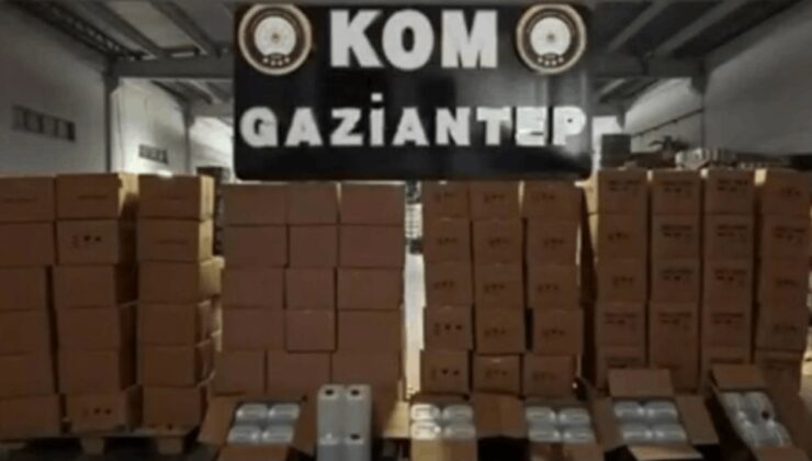 Gaziantep’te 4 bin 520 litre etil alkol yakalandı