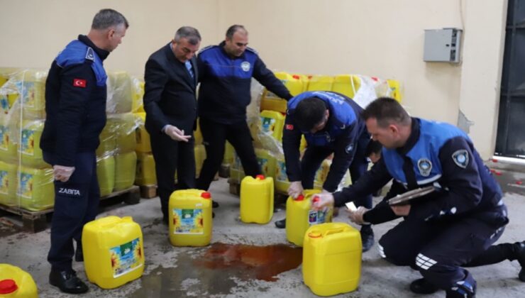 İhraç edilmek üzere hazırlanan su karıştırılmış 73 bin litre sıvı yakalandı