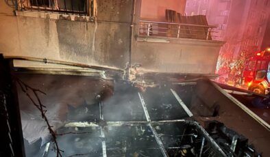 İstanbul’da iş yeri yangını! Patlamalar binayı alev topuna çevirdi