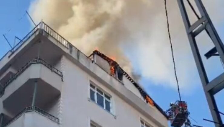 İstanbul'da 6 katlı binada yangın paniği