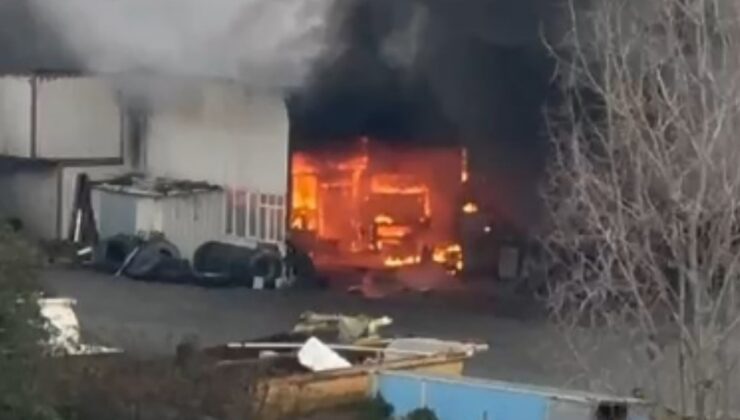 İstanbul'da imalathane yangını! Müdahale sürüyor