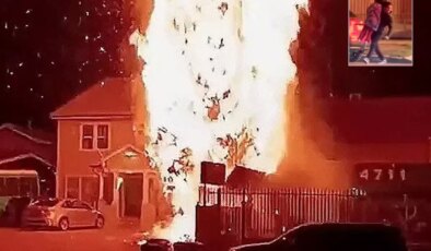 Kahraman sağlık görevlisi, küçük kızı alevlerin içinden aldı