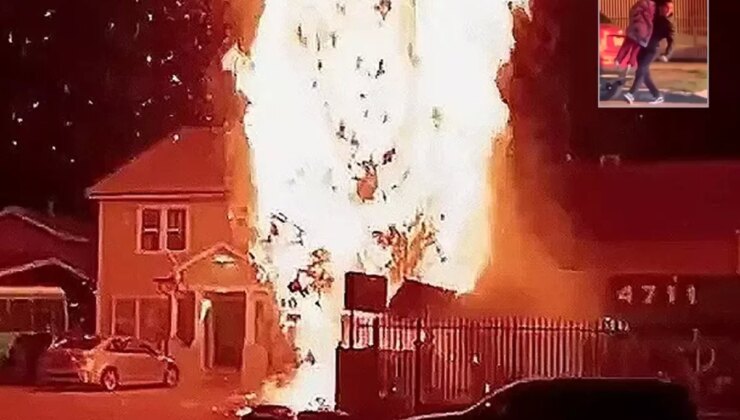 Kahraman sağlık görevlisi, küçük kızı alevlerin içinden aldı