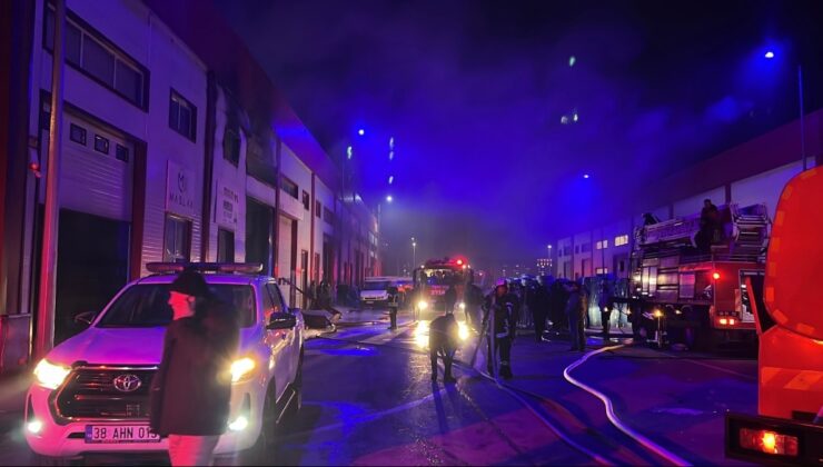 Kayseri’de mobilya atölyesinde yangın