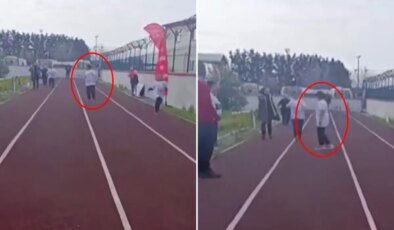 Koşu yarışında bitiş çizgisine yaklaşan özel çocuğun yaptığı hareket yürekleri ısıttı