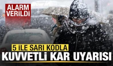 Meteoroloji duyurdu! 5 ile sarı kodla kuvvetli kar uyarısı