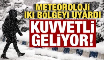 Meteoroloji’den yeni uyarı: 2 bölgeye için kar ve sağanak geliyor!
