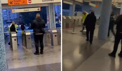 Metroda arbede! Güvenlik görevlilerine böyle saldırdılar