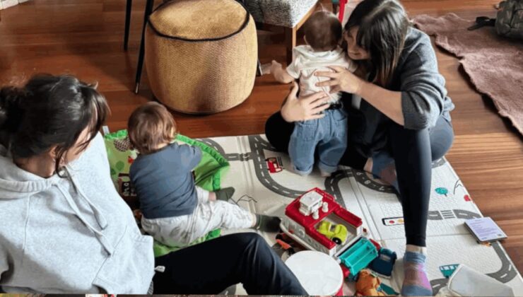 Neslihan Atagül ve Gizem Karaca'nın bebekli buluşması