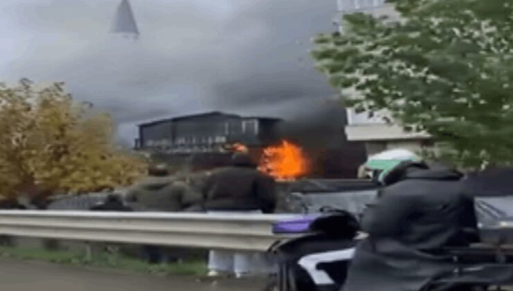 Pendik'teki 3 katlı binada yangın çıktı