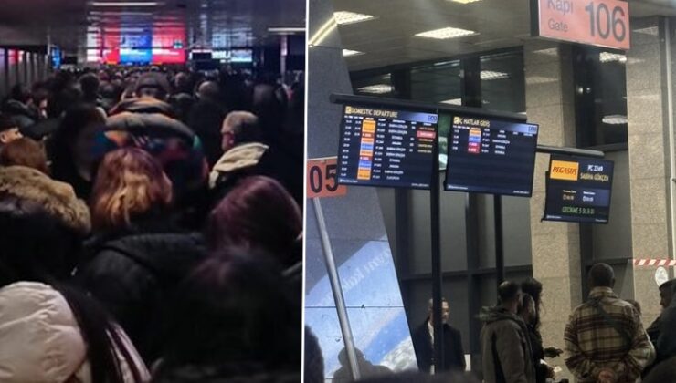 Sabiha Gökçen Havalimanı'nda kriz: Yolcular kuyrukta mahsur kaldı