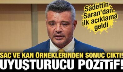 Sadettin Saran’ın uyuşturucu testi sonucu pozitif çıktı!
