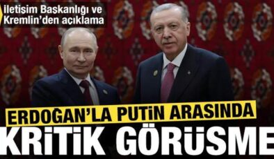 SON DAKİKA: Erdoğan, Putin ile Türkmenistan’da bir araya geldi!
